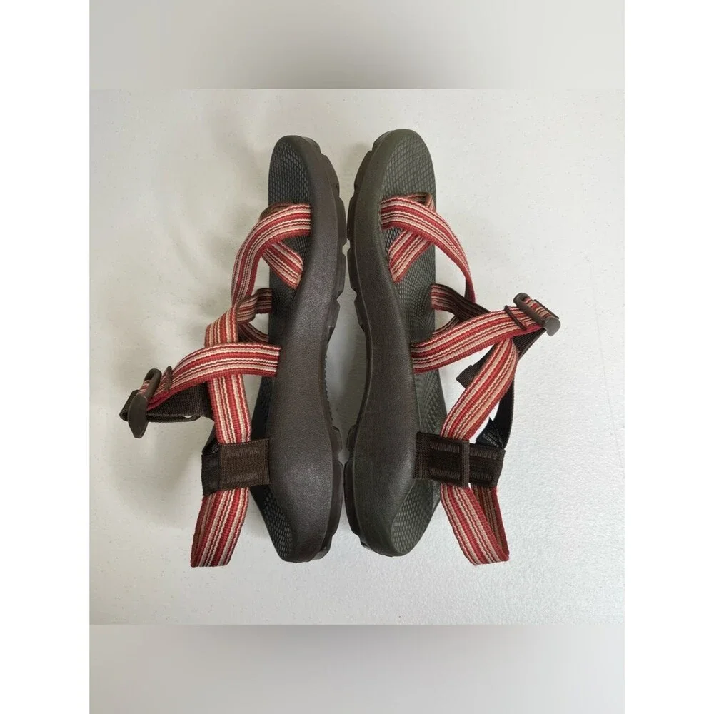 Chaco Z/2 Classic Sport Sandals Womens 9 Red Stripe Toe Loop Outdoor Hiking Shoe